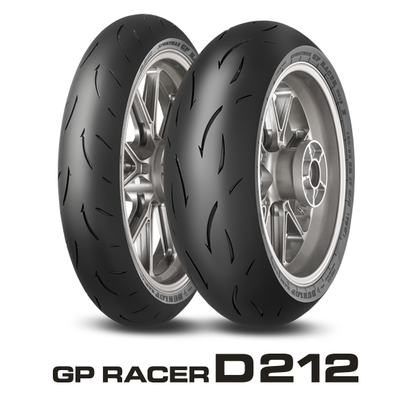 Paquete y logotipo de Dunlop GP Racer D212